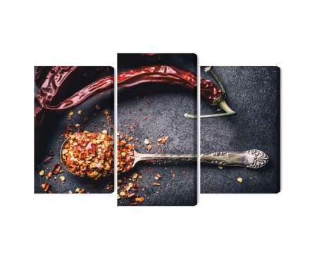 Canvastavla - Multipart Dried Chili Peppers
