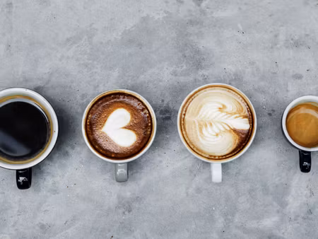 Canvastavla - Multipart Cups with Coffee