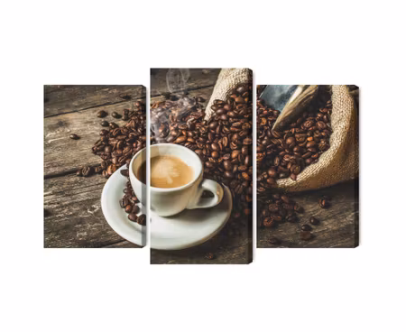 Canvastavla - Multipart a Cup of Hot Coffee
