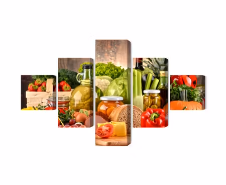 Canvastavla - Multipart Plank of Plenty