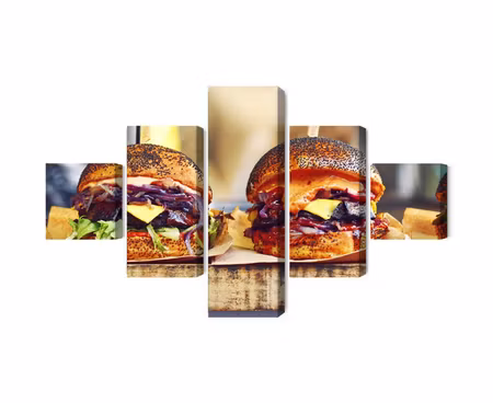 Canvastavla - Multipart Vegan Burgers