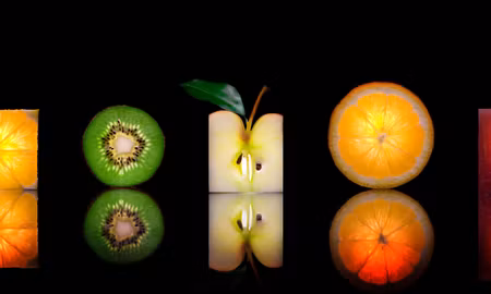 Canvastavla - Multipart Fruit Halves