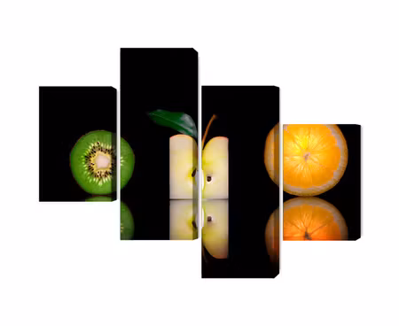 Canvastavla - Multipart Fruit Halves