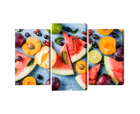 Canvastavla - Multipart Holiday Fruit