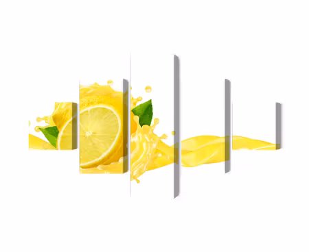 Canvastavla - Multipart Fresh Lemon Juice