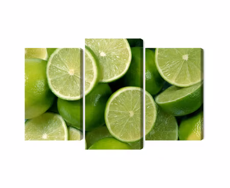 Canvastavla - Multipart Lime Halves