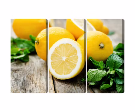 Canvastavla - Multipart Lemon with Mint