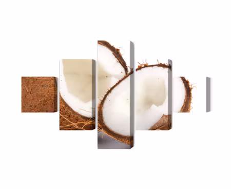 Canvastavla - Multipart Coconut Halves