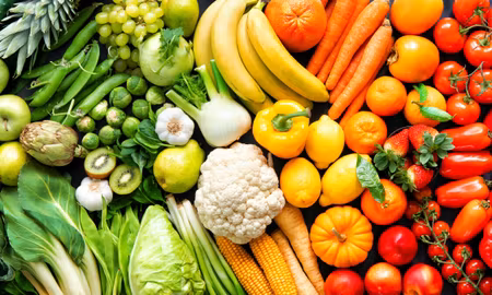 Canvastavla - Multipart Fruits and Vegetables in