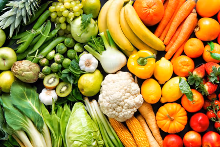 Canvastavla - Multipart Fruits and Vegetables in