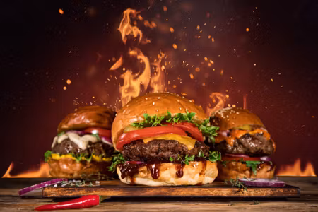 Canvastavla - Multipart Tasty Burgers