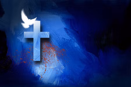 Canvastavla - Dove Above the Cross