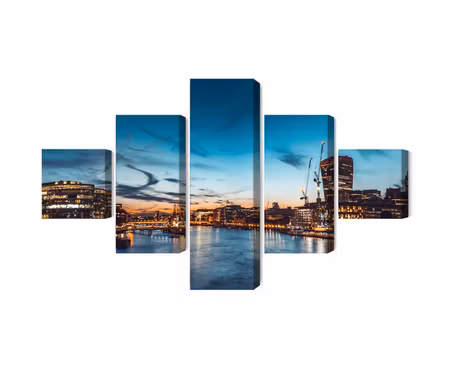 Canvastavla - Multipart River Thames in Great