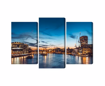 Canvastavla - Multipart River Thames in Great