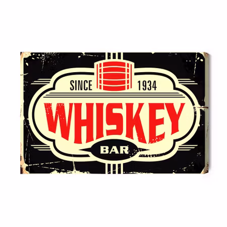 Canvastavla - Vintage Whiskey Bar