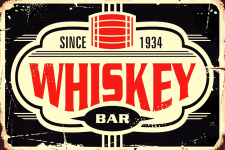 Canvastavla - Vintage Whiskey Bar
