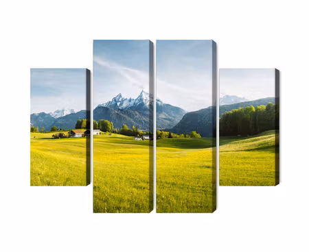 Canvastavla - Multipart Mountain Landscape in the
