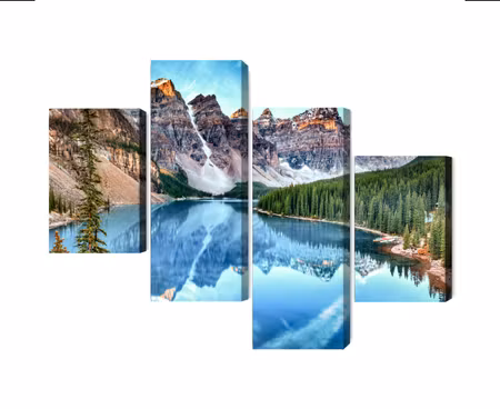 Canvastavla - Multipart Moraine Lake in Banff