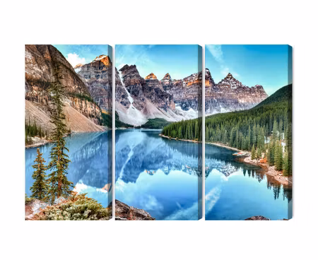Canvastavla - Multipart Moraine Lake in Banff