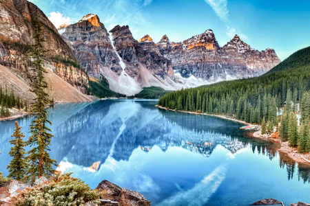 Canvastavla - Multipart Moraine Lake in Banff