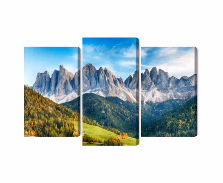 Canvastavla - Multipart Dolomites Mountain Range