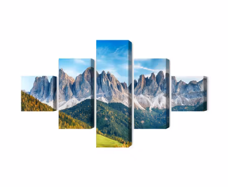 Canvastavla - Multipart Dolomites Mountain Range