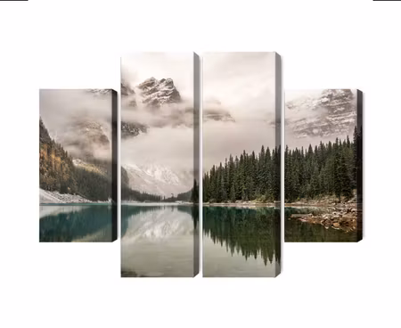 Canvastavla - Multipart Moraine Lake in Banff
