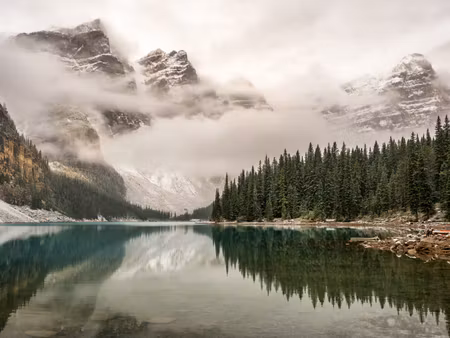 Canvastavla - Multipart Moraine Lake in Banff