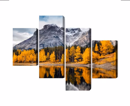 Canvastavla - Multipart Banff National Park in