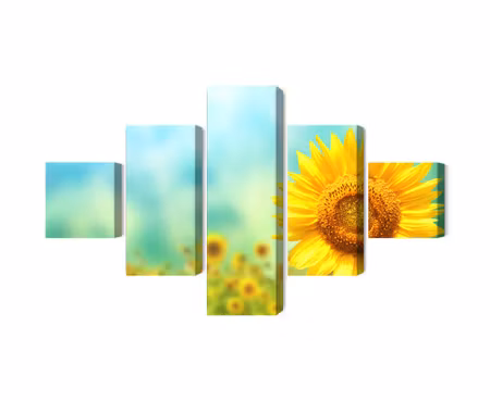 Canvastavla - Multipart Decorative D Sunflower