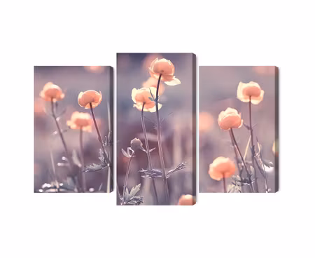 Canvastavla - Multipart Spring D Flowers
