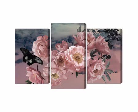 Canvastavla - Multipart Bouquet of Flowers and a