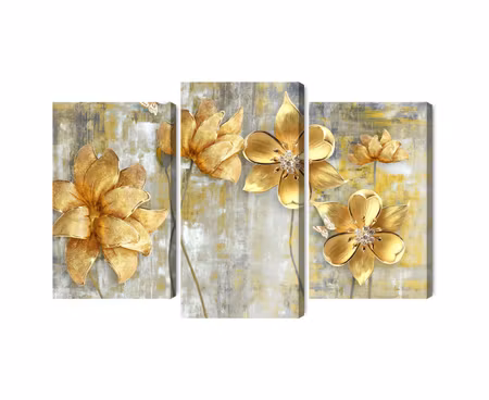 Canvastavla - Multipart Decorative Flowers in