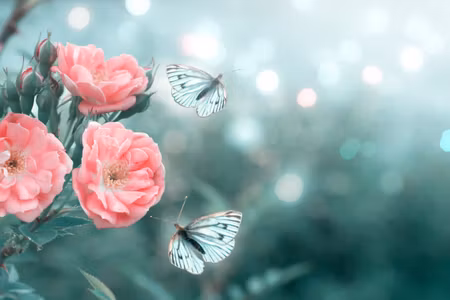 Canvastavla - Multipart Delicate Flowers and D