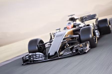 Canvastavla - Multipart Formula Car on the