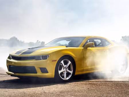 Canvastavla - Multipart D Drifting Yellow Car