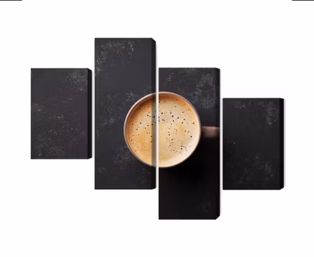Canvastavla - Multipart a Cup of Fresh Coffee