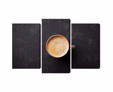Canvastavla - Multipart a Cup of Fresh Coffee