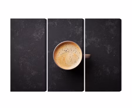 Canvastavla - Multipart a Cup of Fresh Coffee