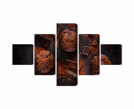 Canvastavla - Multipart Chocolate Muffins
