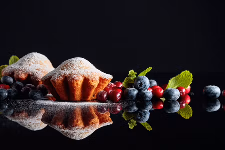 Canvastavla - Multipart Muffins with Fruits