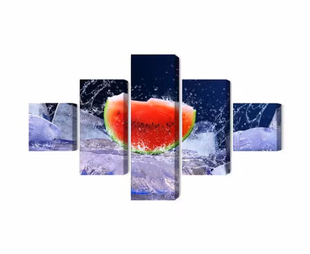 Canvastavla - Multipart Watermelon on Ice