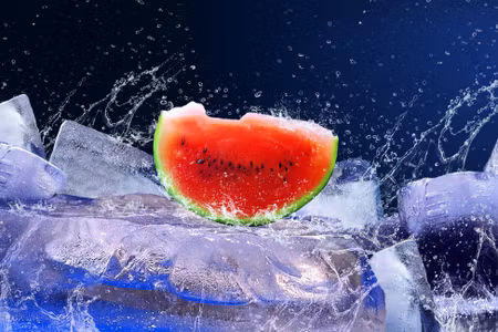 Canvastavla - Multipart Watermelon on Ice