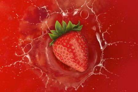 Canvastavla - Multipart Juicy Strawberry