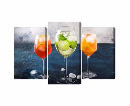 Canvastavla - Multipart Glasses with Summer