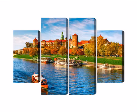 Canvastavla - Multipart Wawel Castle in Krakow
