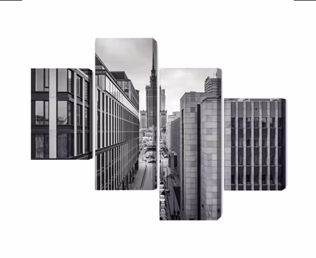 Canvastavla - Multipart Black and White Panorama