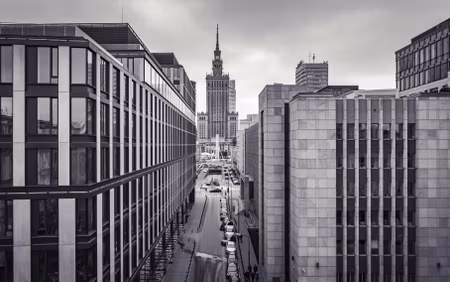 Canvastavla - Multipart Black and White Panorama