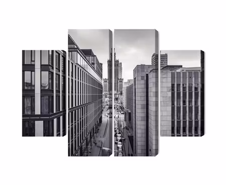 Canvastavla - Multipart Black and White Panorama