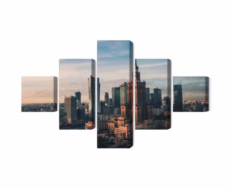 Canvastavla - Multipart Warsaw and the View of